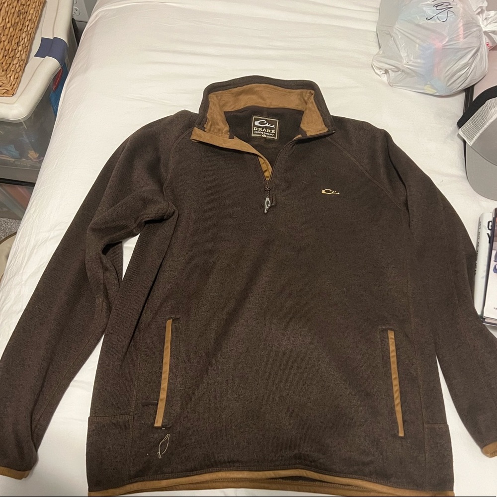 Drake quarter zip size large